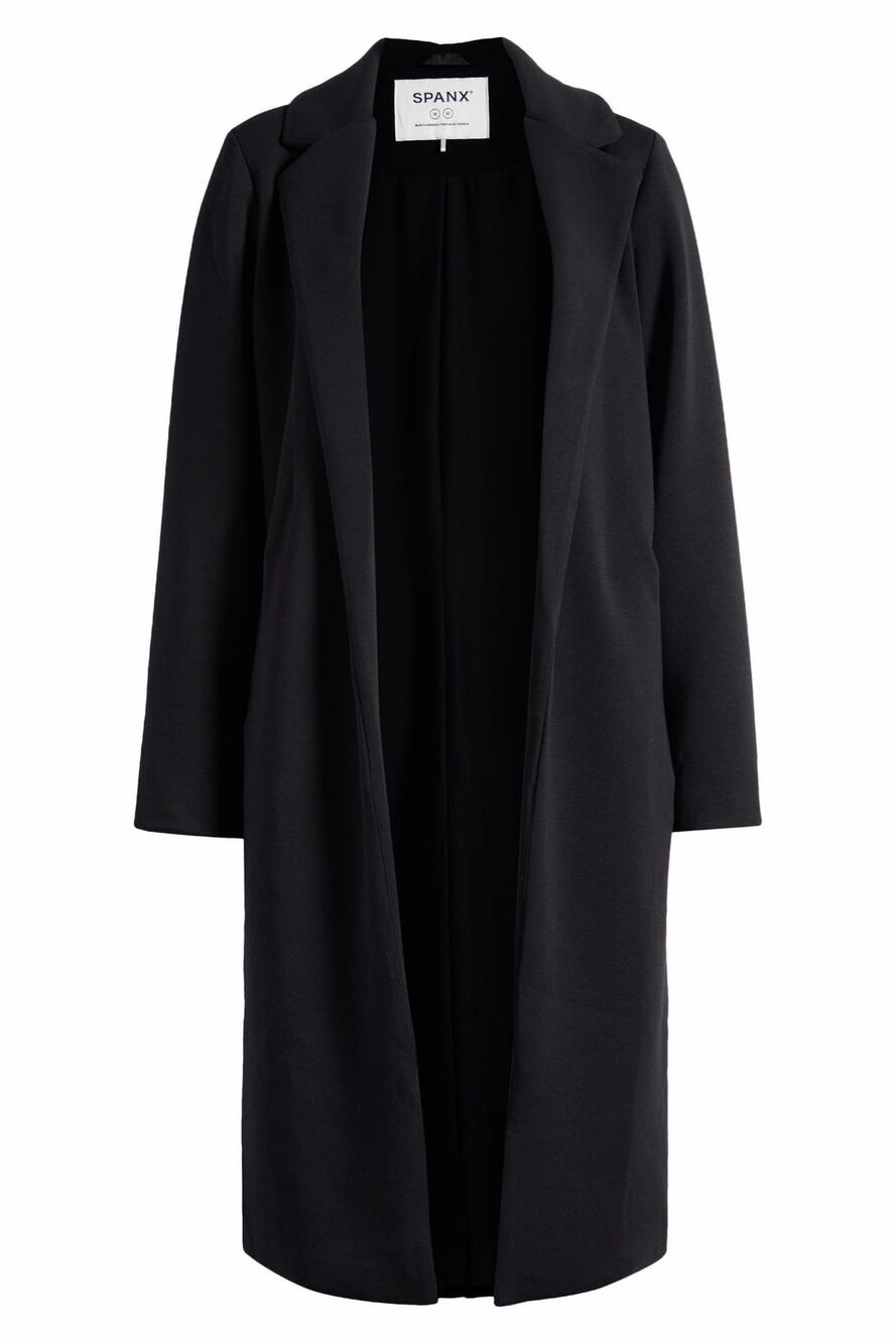 SPANX AirEssentials Long Open Front Jacket Cardigan Black Modal Size XS